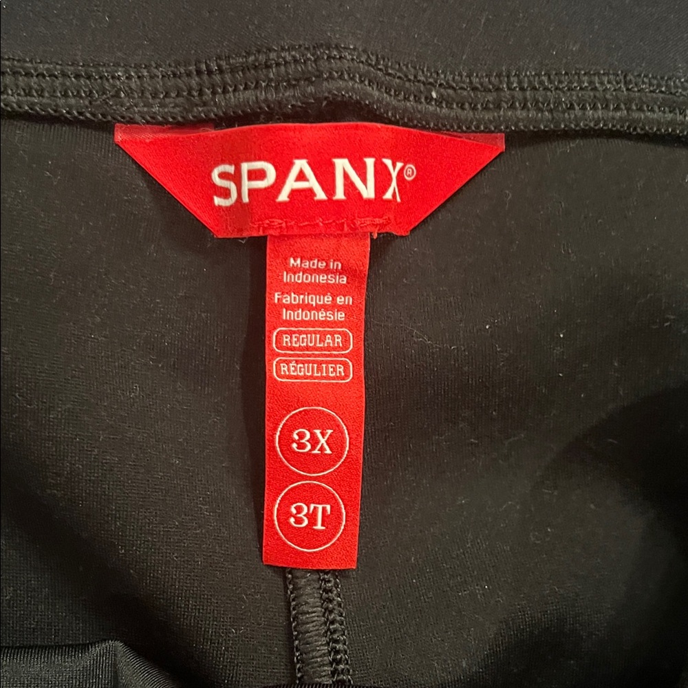 SPANX Black Women's SuperSmooth Ponte Zip Leggings - Picture 4 of 6
